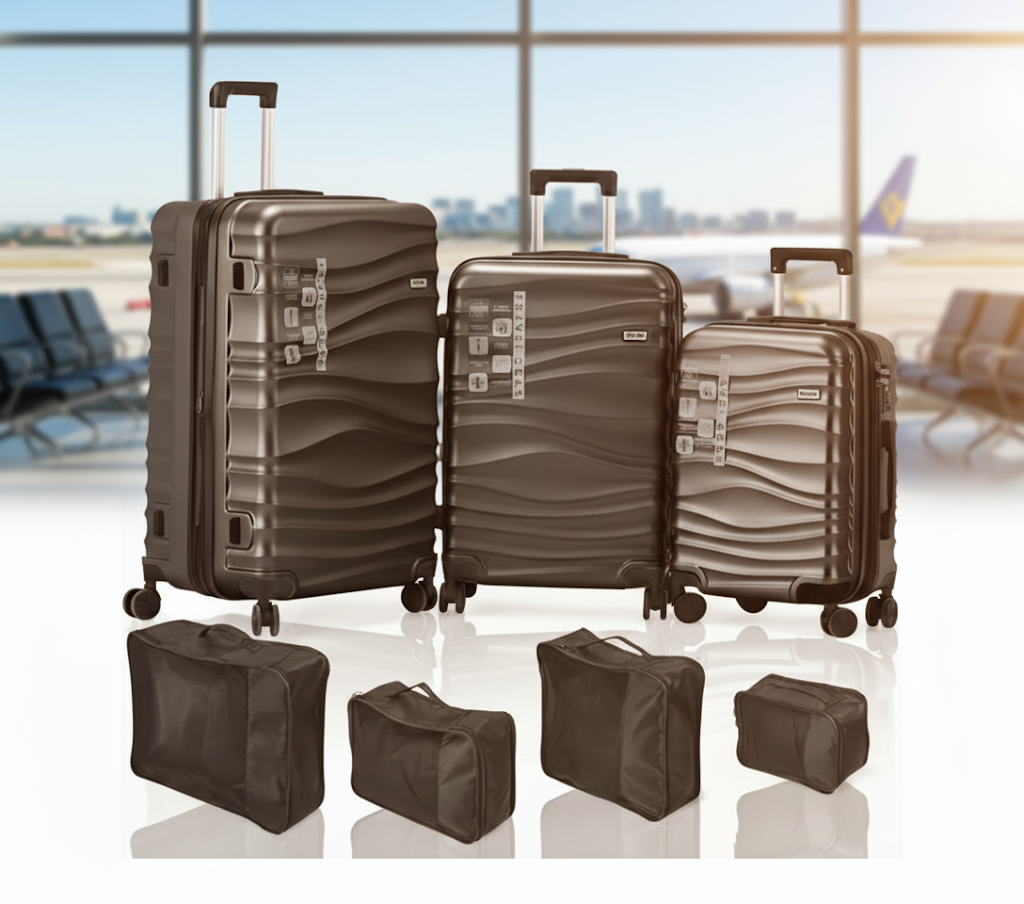 DMS 7tlg. Trolley Hartschalenkofferset RK-6700AT